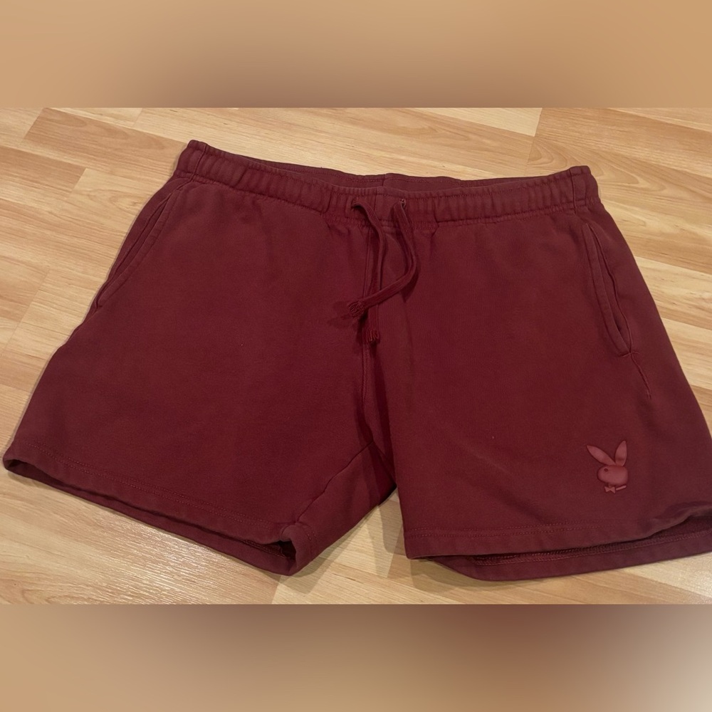 PLAYBOY PacSun Maroon Jogger‎ Shorts
